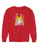 Φούτερ χωρίς κουκούλα Γυναικείο - Sailor Moon In Love - Color Thumbnail Κόκκινο