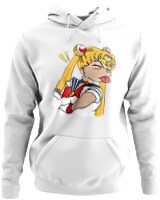 Φούτερ με κουκούλα - Sailor Moon Tongue - Color Thumbnail ΄Ασπρο