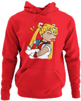 Φούτερ με κουκούλα - Sailor Moon Tongue - Color Thumbnail Κόκκινο