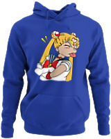 Φούτερ με κουκούλα - Sailor Moon Tongue - Color Thumbnail Μπλε Ρουά