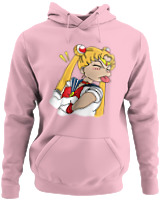 Φούτερ με κουκούλα - Sailor Moon Tongue - Color Thumbnail Pink