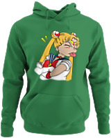 Φούτερ με κουκούλα - Sailor Moon Tongue - Color Thumbnail Kelly Green