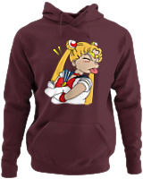 Φούτερ με κουκούλα - Sailor Moon Tongue - Color Thumbnail Marron