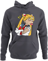 Φούτερ με κουκούλα - Sailor Moon Tongue - Color Thumbnail Ανθρακί