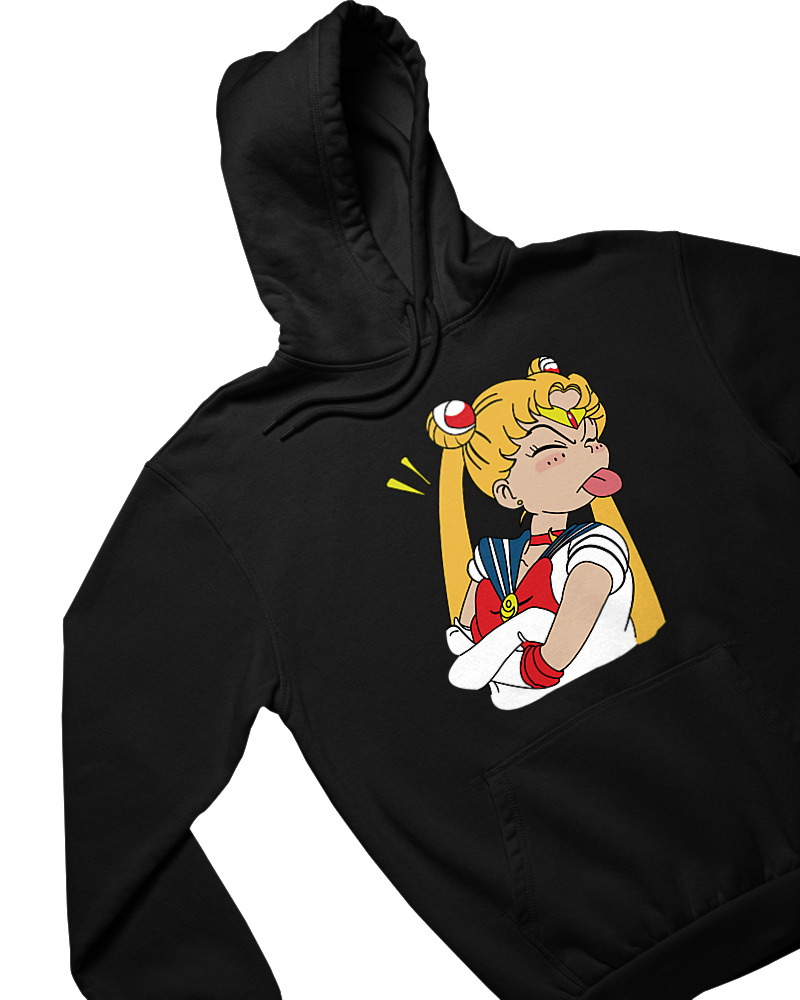 Φούτερ με κουκούλα - Sailor Moon Tongue - Image 1
