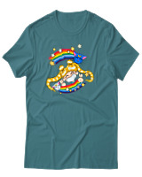 T-Shirt Unisex - Sailormoon Cat - Color Thumbnail Μπλε Πράσινο