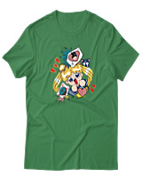 T-Shirt  Γυναικείο - Sailormoon Loves Donuts - Color Thumbnail Πράσινο