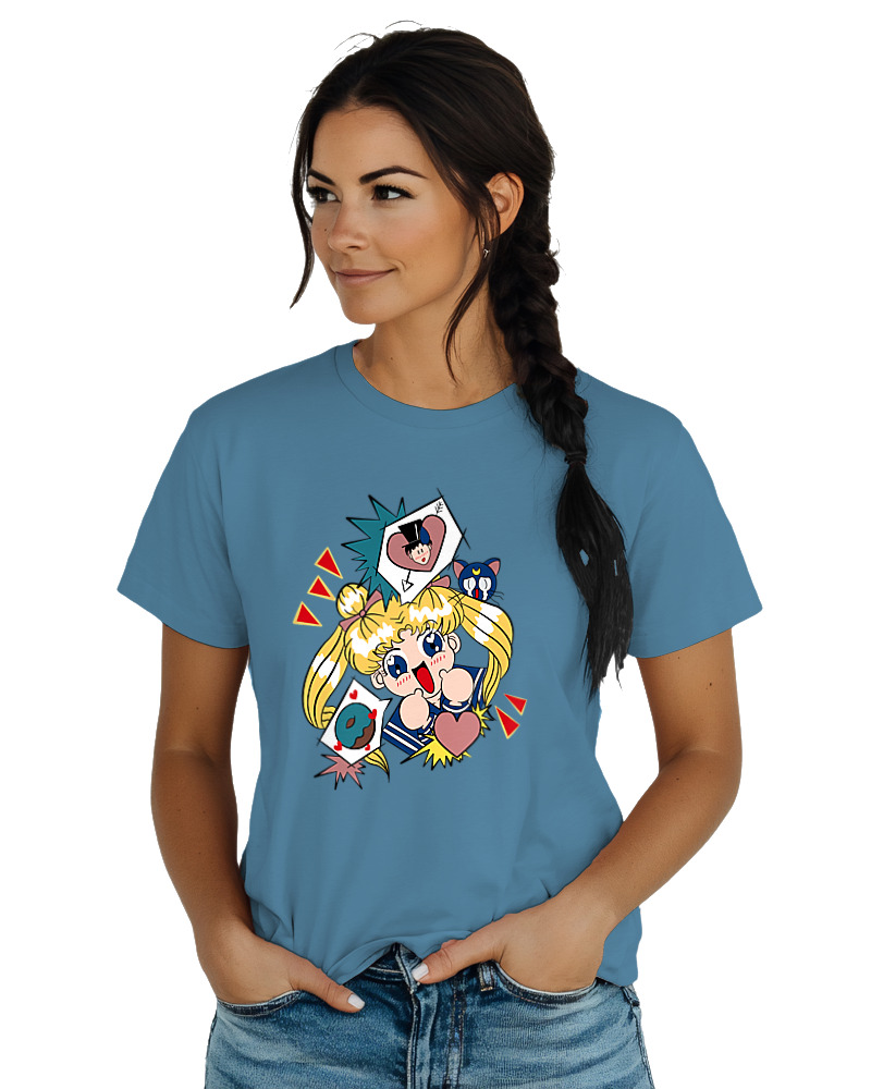 T-Shirt  Γυναικείο - Sailormoon Loves Donuts - Image 1