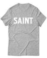T-Shirt Unisex - Saint - Color Thumbnail Γκρι Μελανζέ