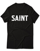 T-Shirt Unisex - Saint - Color Thumbnail Μαύρο
