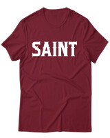 T-Shirt Unisex - Saint - Color Thumbnail Σκούρο Κόκκινο