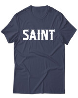 T-Shirt Unisex - Saint - Color Thumbnail Μπλε Γκρι