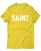 T-Shirt Unisex - Saint - Color Thumbnail Χρυσό Κίτρινο