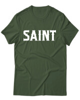 T-Shirt Unisex - Saint - Color Thumbnail Κυπαρισσί
