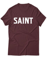 T-Shirt Unisex - Saint - Color Thumbnail Μπορντό