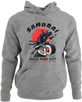 Φούτερ με κουκούλα - Samurai - Color Thumbnail Γκρι Μελανζέ