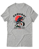 T-Shirt Αντρικό - Samurai - Color Thumbnail Γκρι Μελανζέ