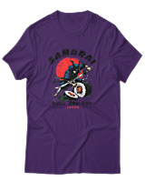 T-Shirt Αντρικό - Samurai - Color Thumbnail Σκούρο Μωβ