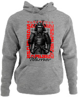 Φούτερ με κουκούλα - Samurai Warrior - Color Thumbnail Γκρι Μελανζέ
