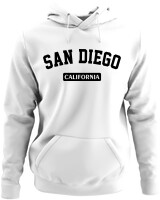 Φούτερ με κουκούλα - San Diego California - Color Thumbnail ΄Ασπρο