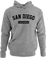 Φούτερ με κουκούλα - San Diego California - Color Thumbnail Γκρι Μελανζέ