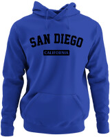 Φούτερ με κουκούλα - San Diego California - Color Thumbnail Μπλε Ρουά