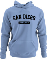 Φούτερ με κουκούλα - San Diego California - Color Thumbnail Blue Carolina