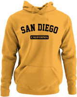Φούτερ με κουκούλα - San Diego California - Color Thumbnail Κίτρινο Χρυσό