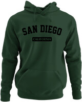 Φούτερ με κουκούλα - San Diego California - Color Thumbnail Κυπαρισσί