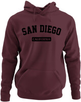 Φούτερ με κουκούλα - San Diego California - Color Thumbnail Marron