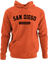 Φούτερ με κουκούλα - San Diego California - Color Thumbnail Orange