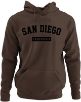 Φούτερ με κουκούλα - San Diego California - Color Thumbnail Καφέ