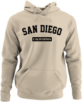 Φούτερ με κουκούλα - San Diego California - Color Thumbnail Μπέζ