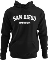 Φούτερ με κουκούλα - San Diego California - Color Thumbnail Μαύρο