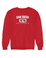 Φούτερ χωρίς κουκούλα Γυναικείο - San Diego - Color Thumbnail Κόκκινο