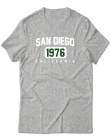 T-Shirt Unisex - San Diego - Color Thumbnail Γκρι Μελανζέ