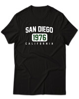 T-Shirt Unisex - San Diego - Color Thumbnail Μαύρο