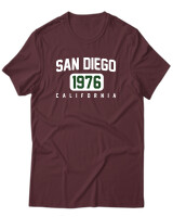 T-Shirt Unisex - San Diego - Color Thumbnail Μπορντό