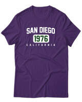 T-Shirt Unisex - San Diego - Color Thumbnail Σκούρο Μωβ