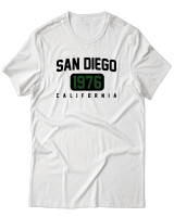 T-Shirt Unisex - San Diego - Color Thumbnail Άσπρο