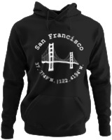 Φούτερ με κουκούλα - San Francisco - Color Thumbnail Μαύρο