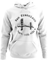 Φούτερ με κουκούλα - San Francisco - Color Thumbnail ΄Ασπρο