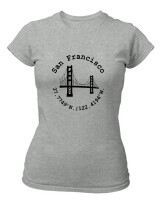 T-Shirt Στενή Γραμμή - San Francisco - Color Thumbnail Γκρι Μελανζέ