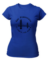 T-Shirt Στενή Γραμμή - San Francisco - Color Thumbnail Μπλε Ρουά