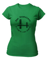 T-Shirt Στενή Γραμμή - San Francisco - Color Thumbnail Πράσινο