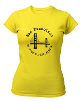 T-Shirt Στενή Γραμμή - San Francisco - Color Thumbnail Κίτρινο