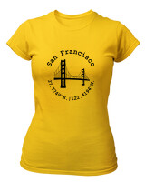 T-Shirt Στενή Γραμμή - San Francisco - Color Thumbnail Χρυσό Κίτρινο