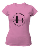 T-Shirt Στενή Γραμμή - San Francisco - Color Thumbnail Ροζ