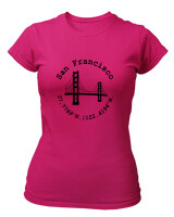 T-Shirt Στενή Γραμμή - San Francisco - Color Thumbnail Φουξια