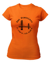 T-Shirt Στενή Γραμμή - San Francisco - Color Thumbnail Πορτοκαλί